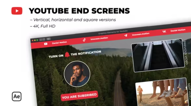 Videohive Youtube End Screens