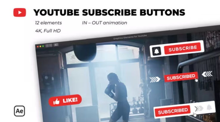 Videohive Youtube Subscribe Buttons