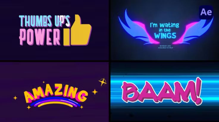 Videohive Cartoon Title Logo Reveal Animations Pack 2 [After Effects]