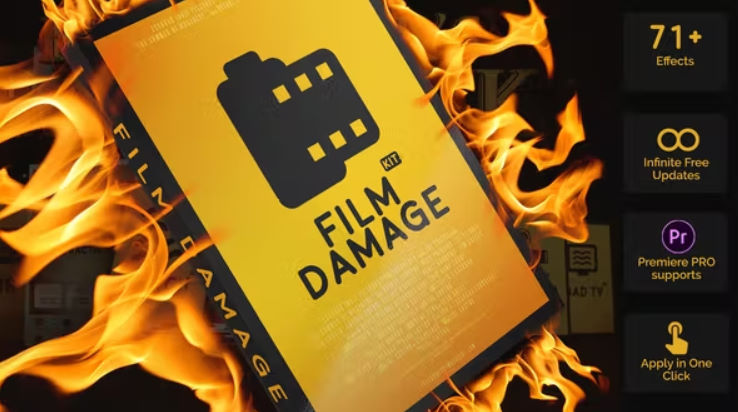 Videohive Film Damage Kit | Big Pack of Film Damage Presets for After Effects