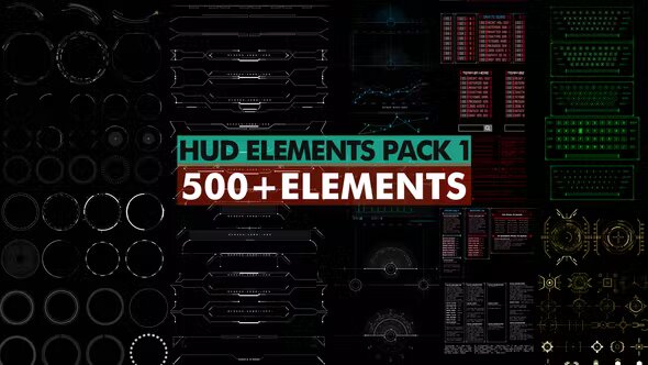 Videohive HUD Elements Pack 1