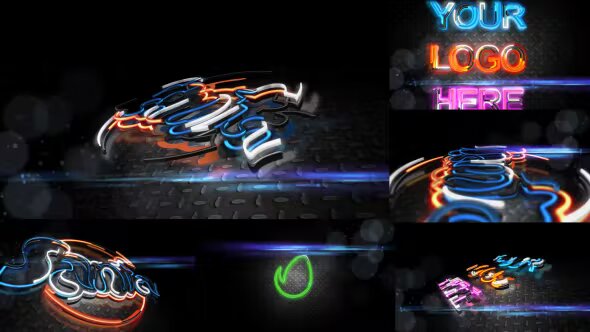 Videohive Advance 3D Extrudes III ( Animated Neon Strokes )