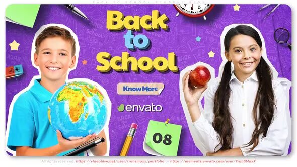 Videohive Back to School Student Blog
