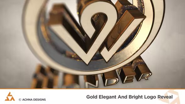 Videohive Gold Elegant And Bright Logo Reveal