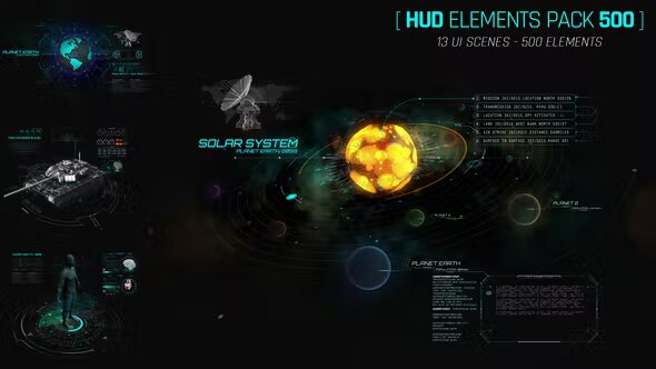 Videohive Hud Elements Pack