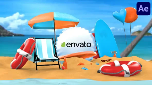 Videohive Summer 3D Logo Reveal | After Effects