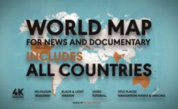 Videohive World Map – For News and Documentary