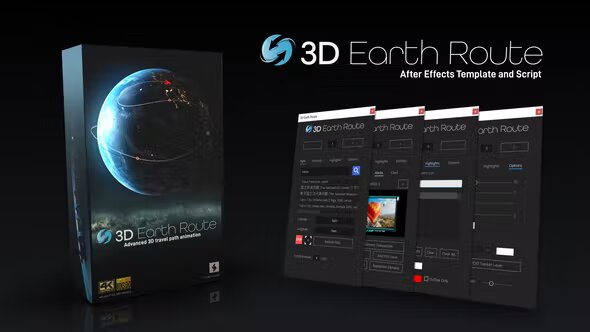 Videohive 3D Earth Route