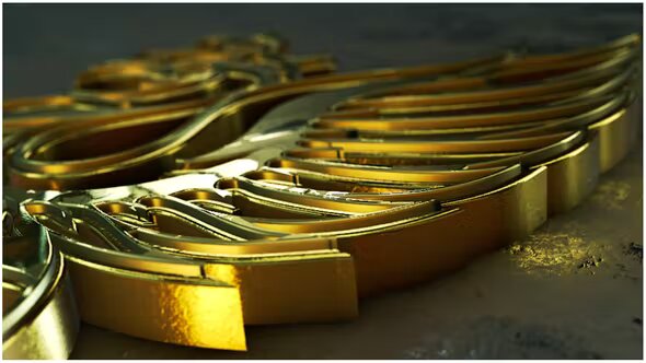 Videohive 3D Gold Logo Reveal