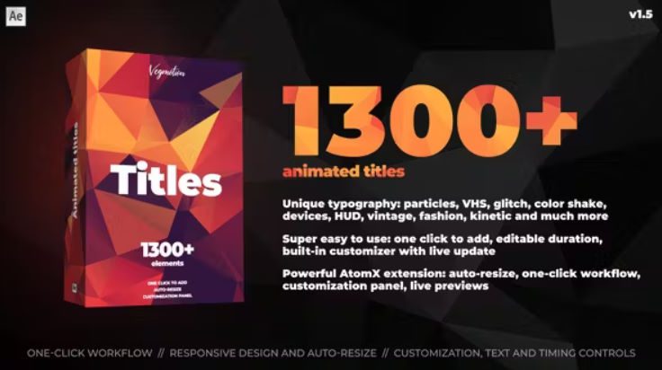 Videohive CrispyType – 1300+ Titles For After Effects