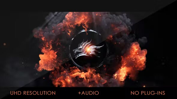 Videohive Fire Dragon Logo Intro