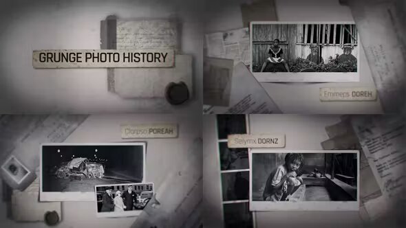 Videohive Grunge History Photo Slide