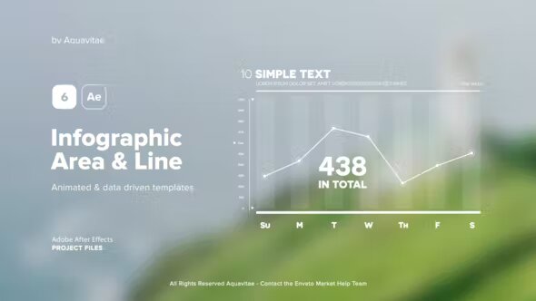 Videohive Infographic Area & Line Graphs