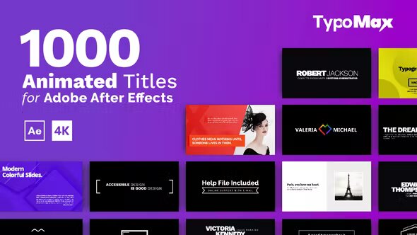 Videohive TypoMax – 1000 Animated Titles for After Effects