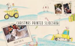 Videohive Christmas painted slideshow
