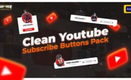Videohive Clean YouTube Subscribe Buttons Pack