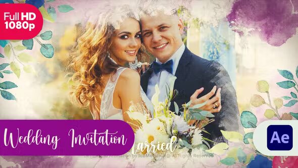 Videohive Watercolor Wedding Invitation || Wedding Slideshow