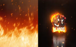 Videohive Burning Fire Logo Reveal