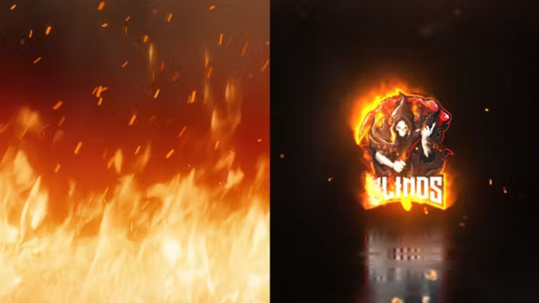 Videohive Burning Fire Logo Reveal