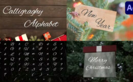 Videohive Christmas Calligraphy Alphabet | After Effects