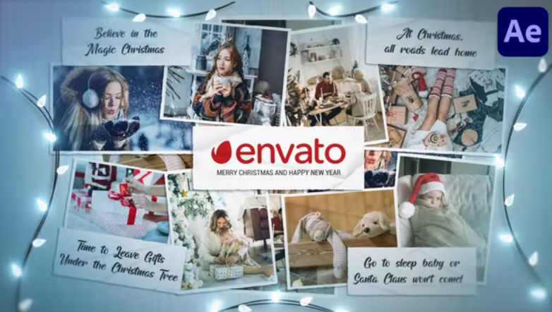 Videohive Christmas Cards Slideshow for After Effects
