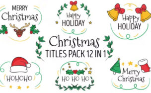 Videohive Christmas Titles Pack 12 in 1