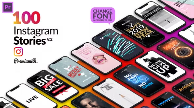 Videohive Instagram Stories Package Essential Graphics | Mogrt