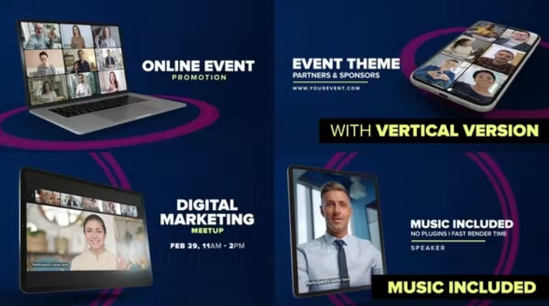 Videohive Online Event Promo – Device Mock-up