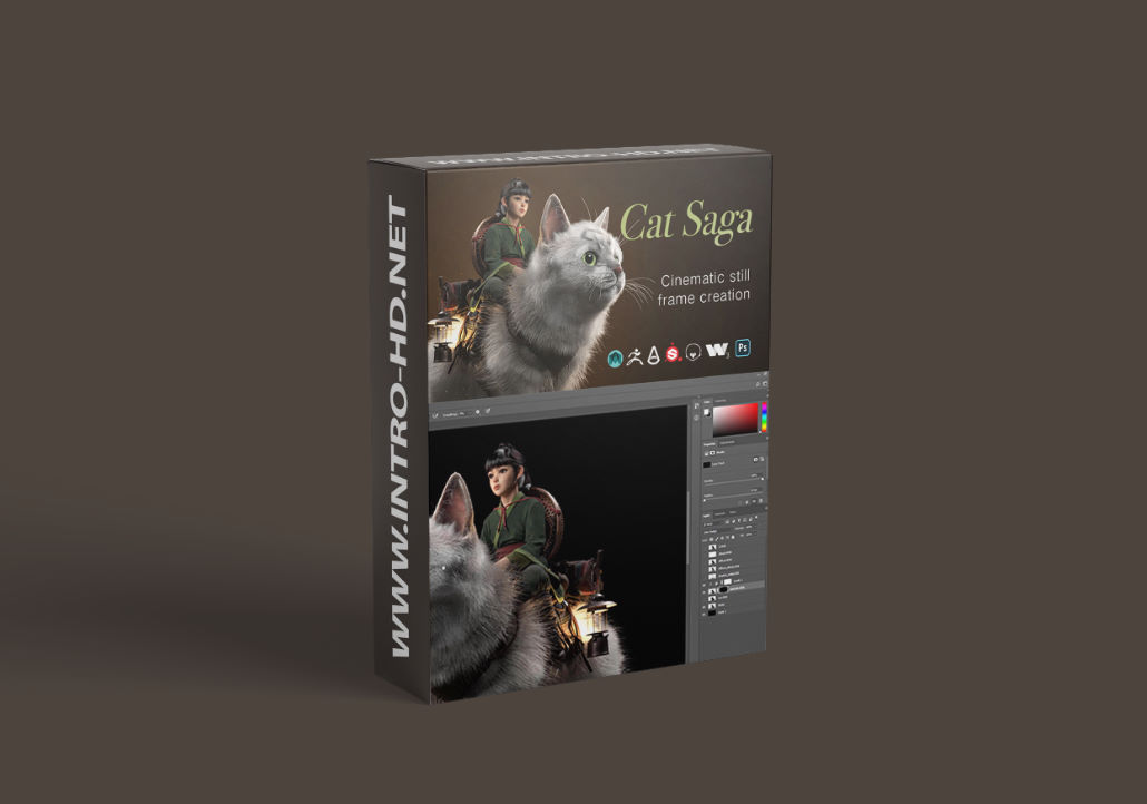 WingFox Cat Saga - create advanced 3D concept art model by Sanhanat Suwanwised preview