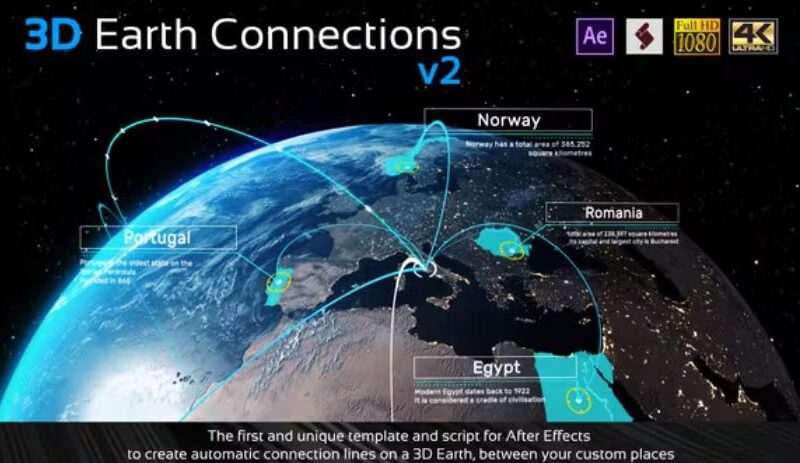 Videohive 3D Earth Connections V2