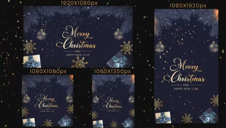 Videohive Christmas Intro 4 in 1