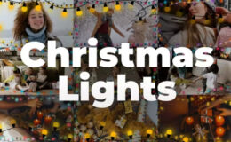Videohive Christmas Lights Garland Overlays