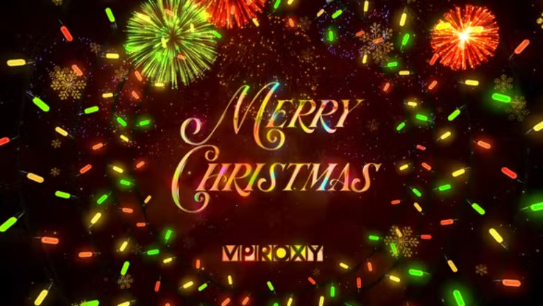 Videohive Christmas Lights Greetings
