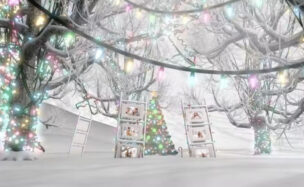 Videohive Christmas Slideshow in a Snowy forest