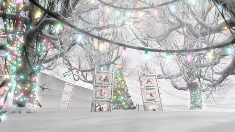 Videohive Christmas Slideshow in a Snowy forest