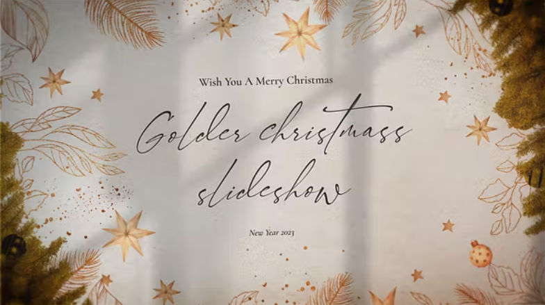 Videohive Golden Christmas Slideshow 41954520
