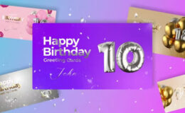Videohive Happy Birthday Greeting Cards