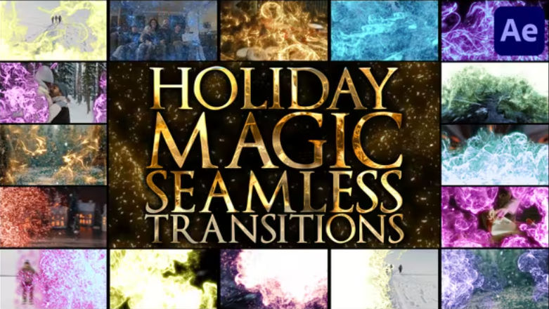 Videohive Holiday Magic Seamless Transitions for After Effects