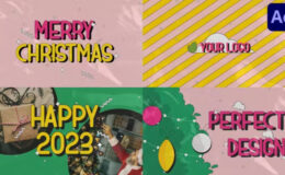 Videohive Merry Christmas Colorful Greeting Scenes for After Effects