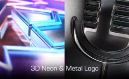 Videohive Neon And Metal Logo Intro