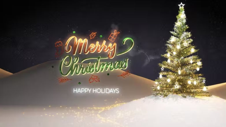 Videohive Night Of Christmas Logo Reveal