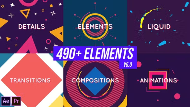 Videohive Shape and Motion Animated Elements Pack