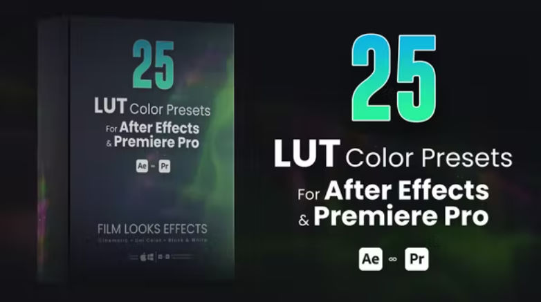 Videohive 25 LUTs pack for After Effects and Premiere Pro