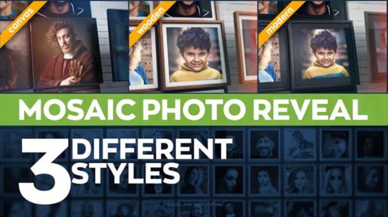 Videohive Mosaic Photo Reveal Pack