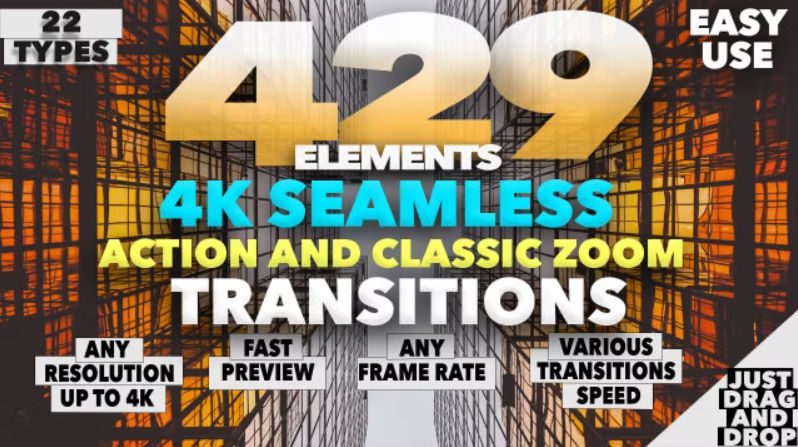Motion Array 4k Seamless Zoom Transitions Pack