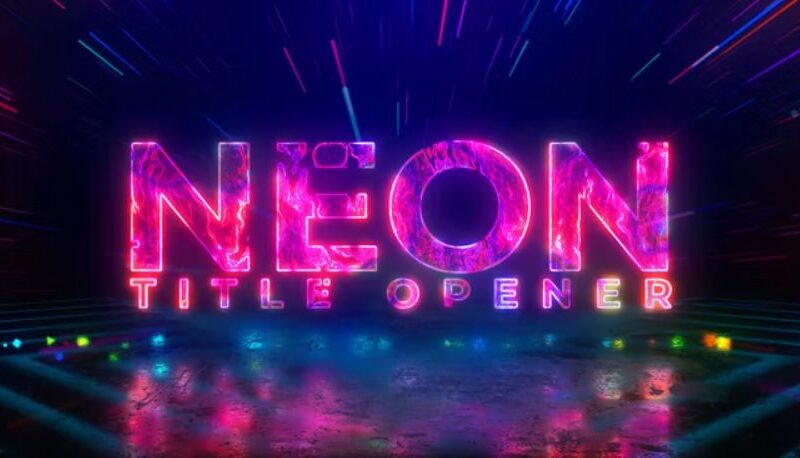 Motion Array Neon Title Opener
