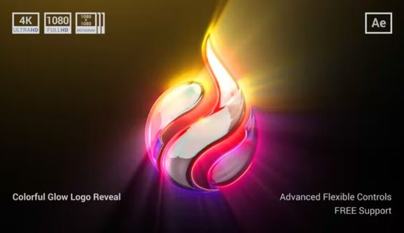 Videohive Colorful Glow Logo Reveal