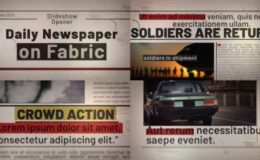 Videohive Daily Newspaper on Fabric