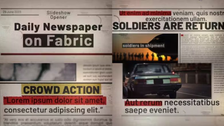 Videohive Daily Newspaper on Fabric Premiere Pro