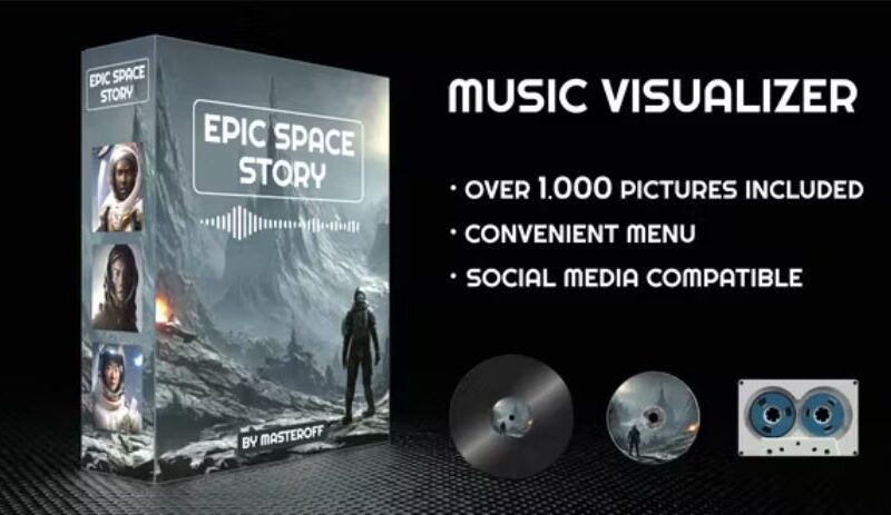 Videohive Epic Space Story Music Visualizer